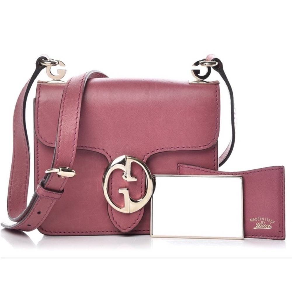 GUCCI 1973 Flap Mini Bag and Mirror with Case